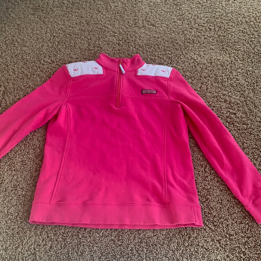 Vineyard vines zip up hot pink size small